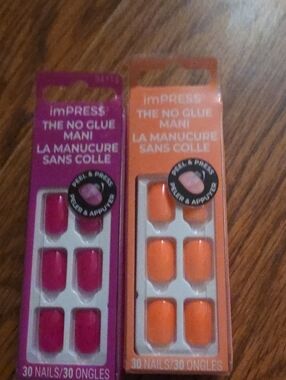 imPRESS Press-On Nails Duo Pack — Bright Pink & Vibrant Orange